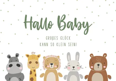 Produktbild von Geburt Baby unverpackt Glückwunschkarte im Format 116 x 166 cm mit