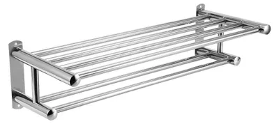 Image de Porte-serviettes en acier inoxydable de 60 cm pour salle de bain