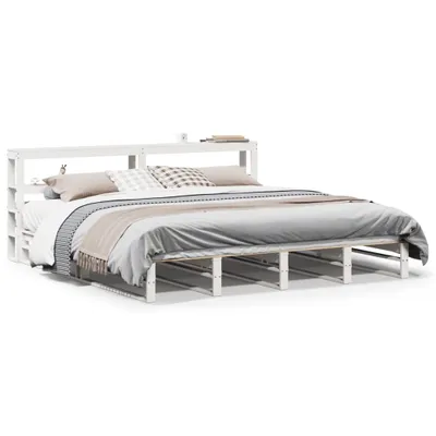Produktbild von vidaXL Massivholzbett ohne Matratze Weiß 180x200 cm Kiefernholz