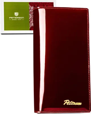 Obrázek produktu pro Peterson Dámská lakovaná kožená peněženka RFID červená 19x10 cm
