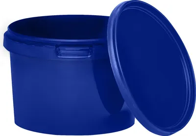 Produktbild von BenBow Eimer mit Deckel 0,5L x1000 Blau - lebensmittelecht, stabil, luftdicht, auslaufsicher, geruchsneutral - Plastikeimer mit Henkel - leer