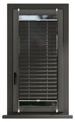 Obrázok produktu pre Okenná roleta Plisovaná žalúzia, pripravená na montáž, čierna 40 x 110 cm Klemmfix