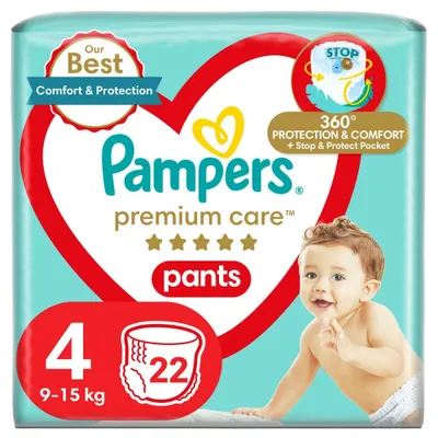Immagine prodotto di Pampers Premium Care, pannolini anatomici, taglia 4, 22 pezzi, da 9 kg a 15 kg