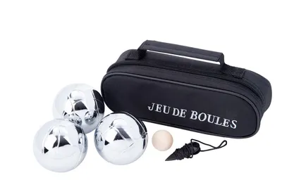 Obrázek produktu pro Sada na boule - 3 míče v černém sáčku na zip