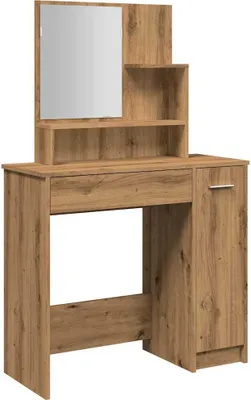 Obrázek produktu pro vidaXL Toaletní stolek se zrcadlem Artisan dub 86,5x35x136 cm