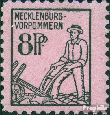Produktbild von Briefmarken Sowjetische Zone (All.Bes.) 1945 Mi 12 postfrisch Mecklenburg 1.Ausgabe