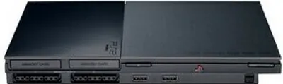 Produktbild von Sony PlayStation 2 Spielkonsole PS2 PAL - Zustand: Gut PS2 Slim Schwarz SCPH-750xx