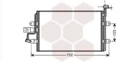Produktbild von VAN WEZEL 58005262 Kondensator Klimaanlage Klimakondensator für VW Golf IV Schrägheck (1J1)