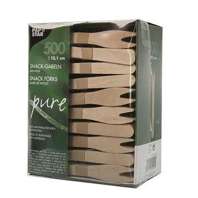 Produktbild von Snack-Gabeln, Holz "pure" 12,1 cm