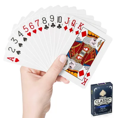 Produktbild von Spielkarten Pokerkarten Kartenspiel - Wasserfest - Kunststoff - 1 Deck - Blau