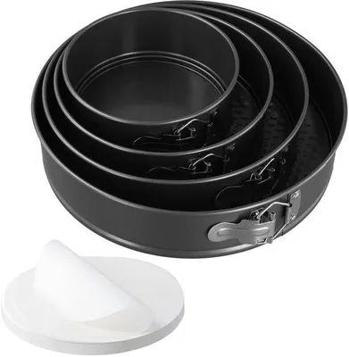 Productafbeelding van Taartvormpjes Set 4 Stuks - Ronde Cakevormen 16/20/24/28