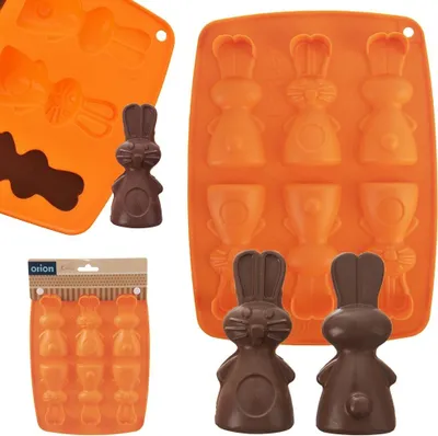 Obrázok produktu pre Orion silikónová forma na sušienky a pralinky Forma na pečenie na pralinky Oranžový zajačik