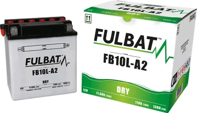 Image de FULBAT Batterie FUL DRY - FB10L-A2 / YB10L-A2 (sèche, service, acide inclus)