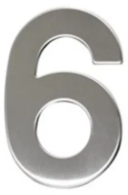 Immagine prodotto di Numero autoadesivo "6", 50 mm, acciaio inox, 50 x 1,5 mm