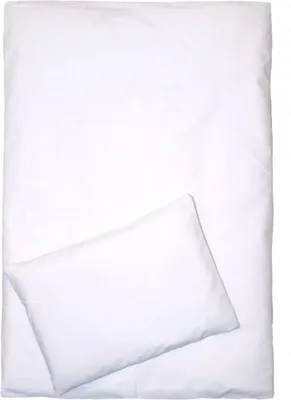 Produktbild von 4tlg Kinderwagenset Baby Bettwäsche für Kinderwagen Bezüge Decke Kissen 12. Weiß