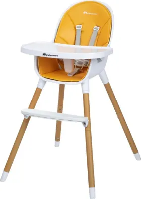 Produktbild von Bebeconfort Avista 2-in-1 Hochstuhl, Hochstuhl ab 6 Monaten, umwandelbarer Hochstuhl, ab 6 Monaten bis ca. 6 Jahre, bis 30 kg, Terrazzo - Weiß/Gelb