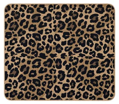 Immagine prodotto di Tappetino per mouse con motivo leopardato marrone, antiscivolo, facile da pulire