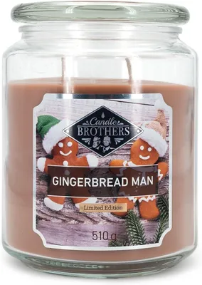 Zdjęcie produktu dla Świeca zapachowa "Mikołaj" od Candle-Brothers - Duża świeca w szklanym pojemniku - Świeca zapachowa na Boże Narodzenie - Długi czas palenia (100 godzin) - Idealny prezent na Boże Narodzenie