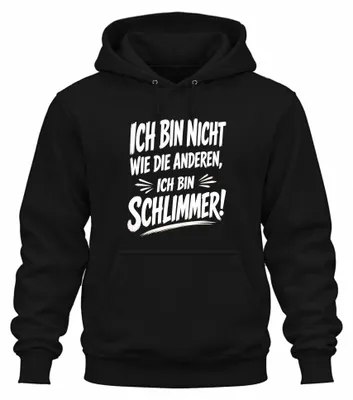 Produktbild von Ich bin nicht wie die anderen ich bin Statement Sarkasmus Hoodie Kapuzenpullover, Schwarz, XXL