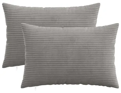 Obrázok produktu pre Poťahy na vankúše, 2 kusy, HEERLEN, svetlosivá farba, 50 x 75 cm, materiál: cord