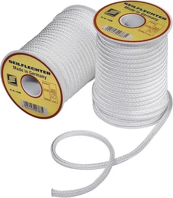 Obrázek produktu pro Vláknová šňůra. 5 mm. 20m na cívce. pletené. bílý. 410 daN