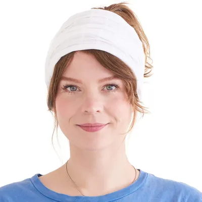 Image de CHARM, bandeau en coton, blanc