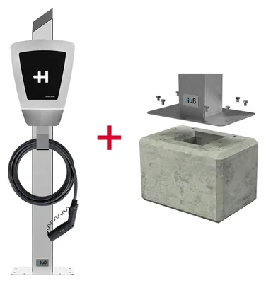 Produktbild von e-fuss.de Wallbox Standfuß Aktion: Heidelberg Wallbox Standfuß + Fertigfundament