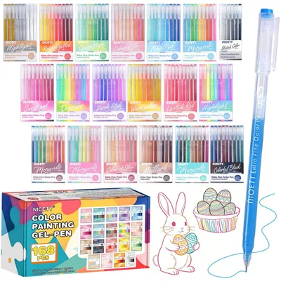 Produktbild von Omgoods – Set mit Gelstiften – 168 Farben für kreative Projekte