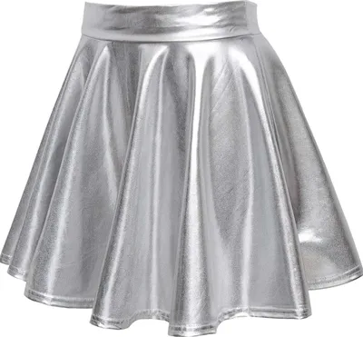 Produktbild von Damen Rock Gr. L Kurze Minirock Shiny Metallic Skater Rock Low Rise Röcke Tanz Tutu Party Club Kostüm