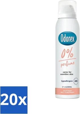 Produktbild von 20 x Deodorant Spray - 0% Parfum - Parfumfrei - 150 ml - Geurstoffenloos - Huidgevoelig - Alcoholvrij