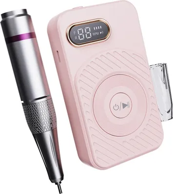 Produktbild von INF Professionelle Wiederaufladbare 45000 U/min Elektrische Nagelfeile mit LCD Rosa