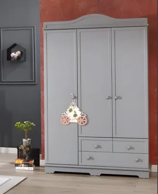 Produktbild von Weißer moderner Holzschrank mit Stauraum für Schlafzimmer und Flur