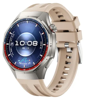 Obrázok produktu pre Silikónový náramok pre Huawei Watch GT 6 Pro s tlačidlom a bezšvovým dizajnom, hnedý