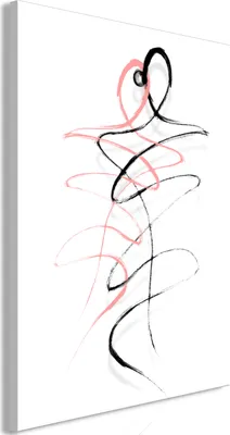 Produktbild von Vlies Leinwandbild - Tangled Passion (1 Part) Vertical 40x60 cm Abstrakt a-A-0475-b-a