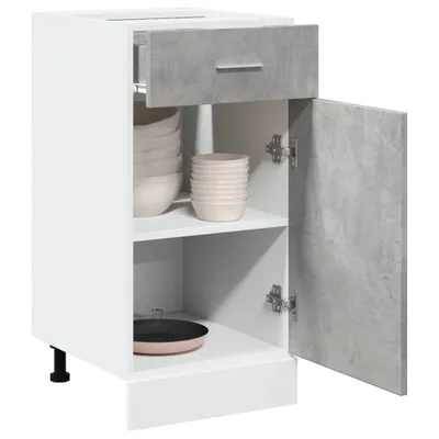 Produktbild von Möbel Schubunterschrank Lyon Betongrau 40x46x81,5 cm Holzwerkstoff - Küchenschränke &54356