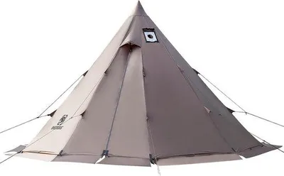 Produktbild von Famanu Pyramidzelt für 4-6 Personen - Wasserdichtes 4-Jahreszeiten Campingzelt mit Ofenanschluss