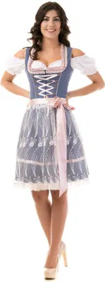 Produktbild von DIRNDL TRACHTENKLEID DAMEN NICOLE 3.TLG Blau 42