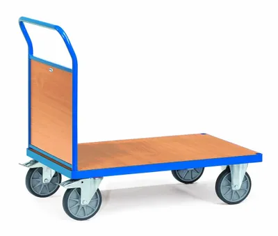 Produktbild von Fetra Stirnwandwagen 600 kg Ladefläche L x B 1000 x 600 mm Holzwerkstoffwand
