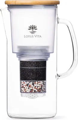 Produktbild von Lotus Vita Wasserfilter-Kanne Enya 1,4L mit Blume des Lebens - Natura Plus