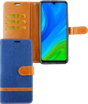 Produktbild von Huawei P smart 2020 Handy Hülle Schutz Tasche Case Cover Kartenfach Etui Wallet Blau