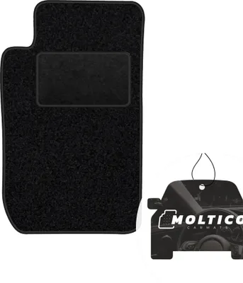 Produktbild von moto-MOLTICO Fahrer Fußmatte Auto Velours Fahrerseite Autoteppiche Schwarz Fahrermatte 1-teilig passend für Nissan Patrol 2004-2009