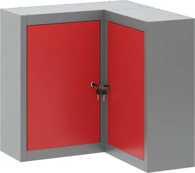 Image de vidaXL Armoire à outils avec étagère rouge et grise 55 x 55 x 55 cm