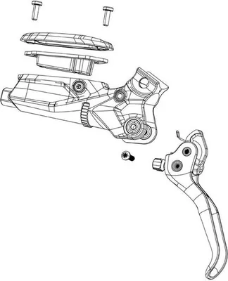 Zdjęcie produktu dla Dźwignia hamulca Sram DB Assy G2 RSC A2 11.5018.052.009, czarna, aluminium, bez przewodu
