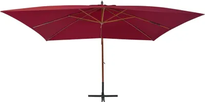 Produktbild von vidaXL Ampelschirm mit Holz-Mast 400x300 cm Bordeauxrot