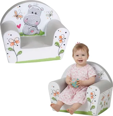 Produktbild von Babyschale mit Nilpferd-Motiv, abnehmbarer Bezug, 1 kg, 33x51x43 cm (LBH)