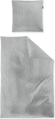 Produktbild von Irisette Seersucker Bettwäsche-Garnitur Easy 8516  Farbe silber Größe  155x200+80x80cm