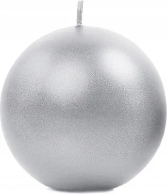 Immagine prodotto di Kerze ""Sfera"" (FI 80) metallica, argento, 1 Stk.
