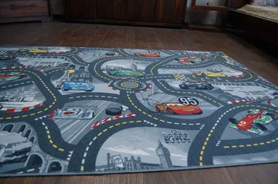 Produktbild von Detský koberec CARS GREY (100x100 cm )