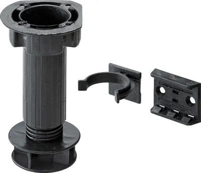 Zdjęcie produktu dla Hettich 4x cokół regulowany noga meblowa max 200kg plastikowy czarny klips 9219628