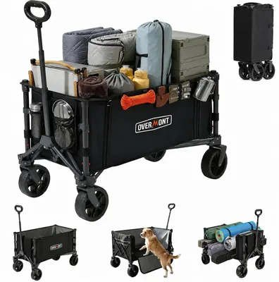 Zdjęcie produktu dla Overmont Wózek składany 3w1 120l obciążenie 100kg